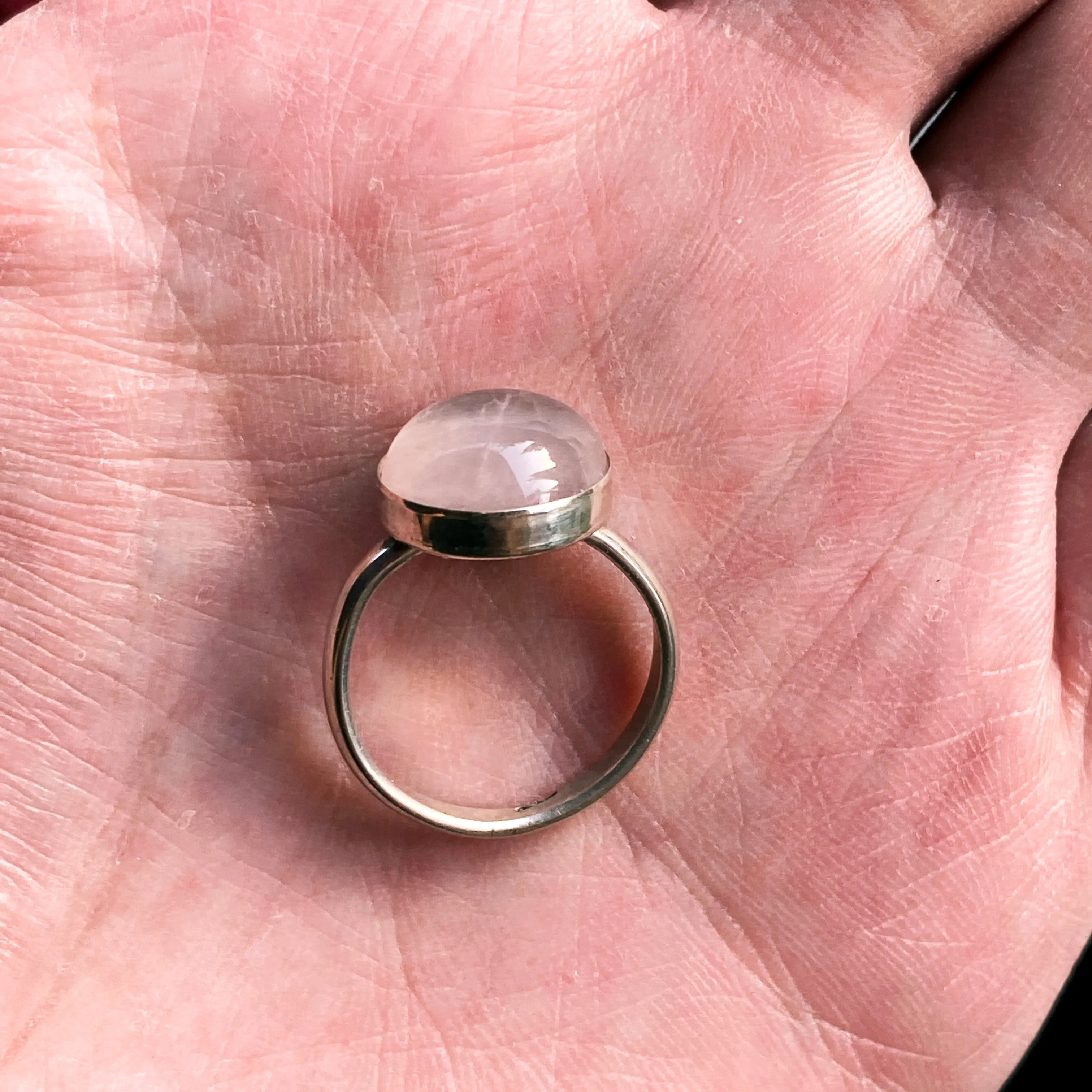 Rose Quartz Sterling Silver Ring