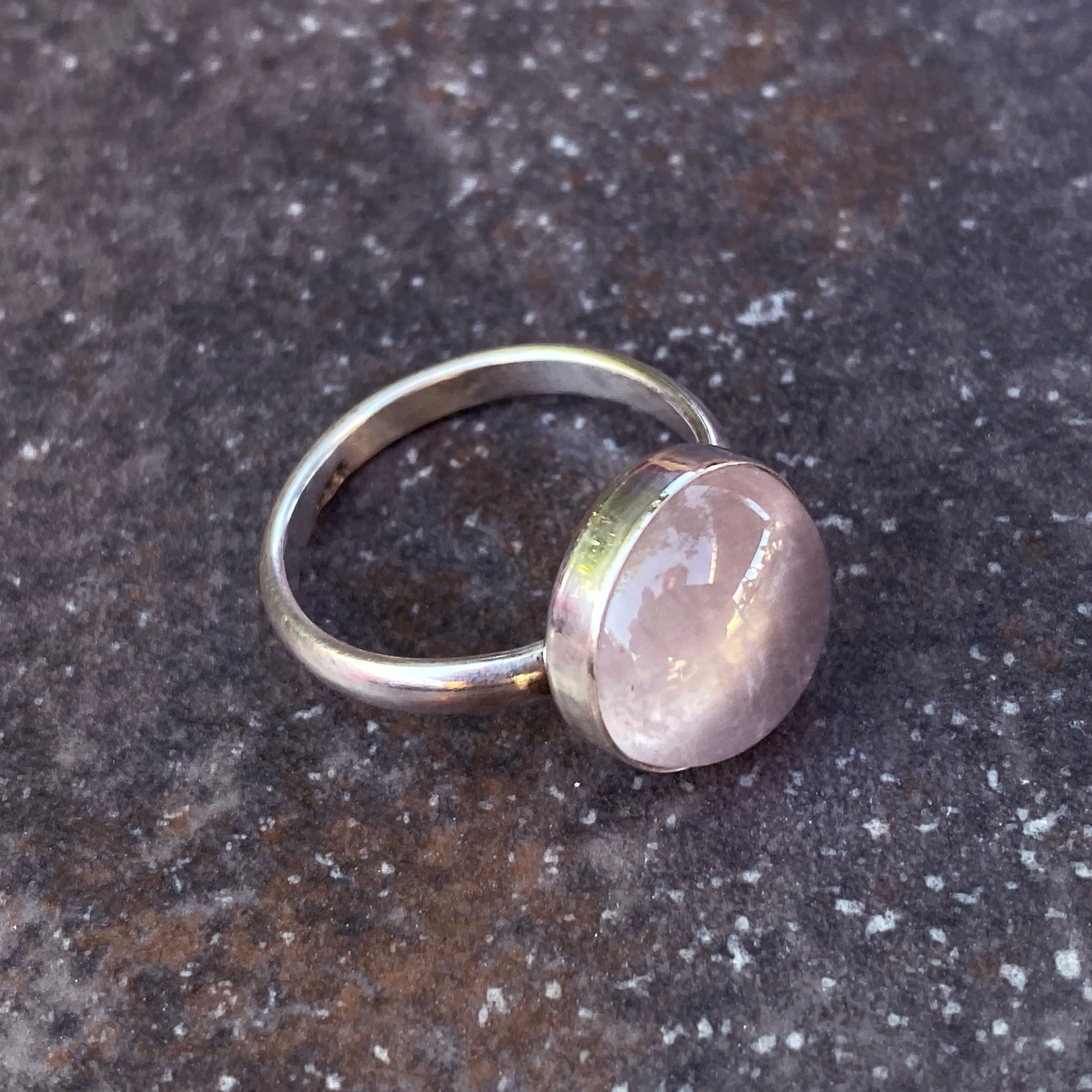 Rose Quartz Sterling Silver Ring