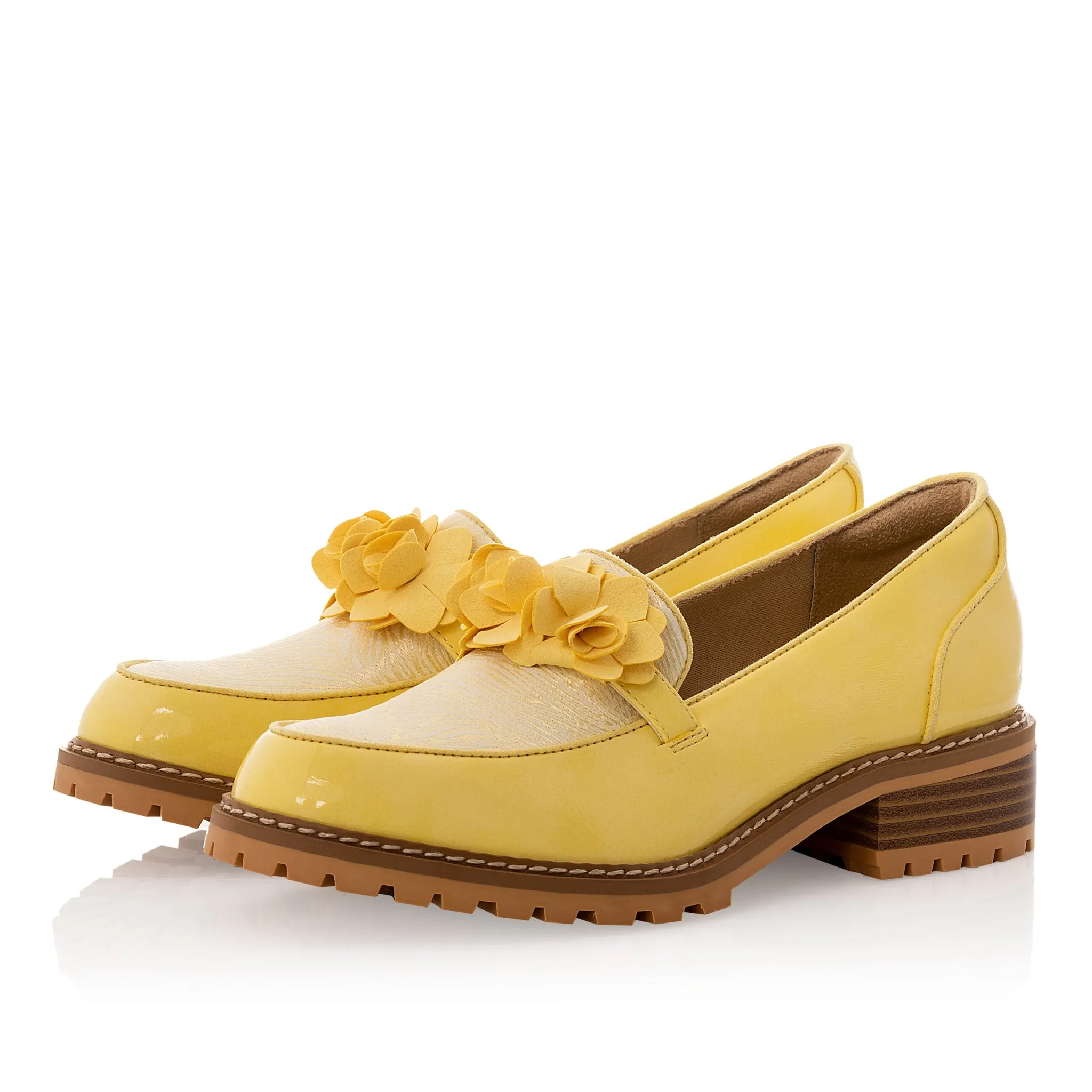 Ruby Shoo Gigi Banana Yellow Loafers