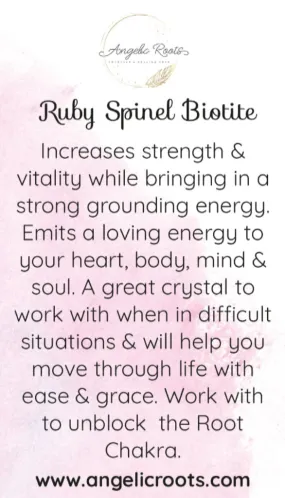 Ruby Spinel Biotite Crystal Card