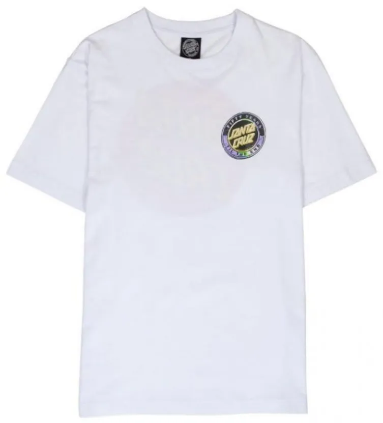 Santa Cruz Short Sleeve T-Shirt 50TH Tte Dot SCA-TEE-8758 white