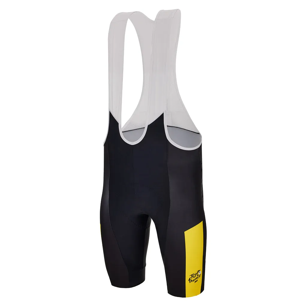 Santini TDF Leader Bibshorts - Black/Yellow