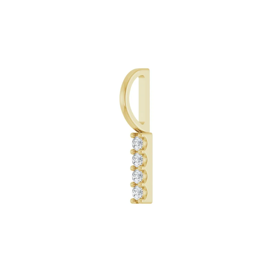 SHORT DIAMOND VERTICAL BAR PENDANT