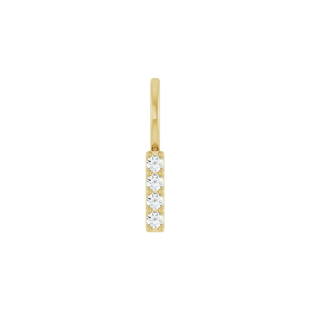 SHORT DIAMOND VERTICAL BAR PENDANT