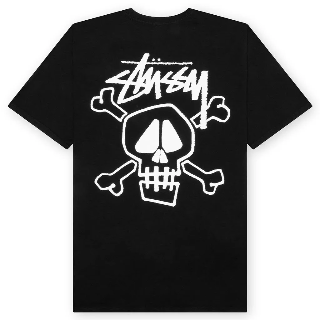 Skull & Bones Pigment Dyed Tee - Black