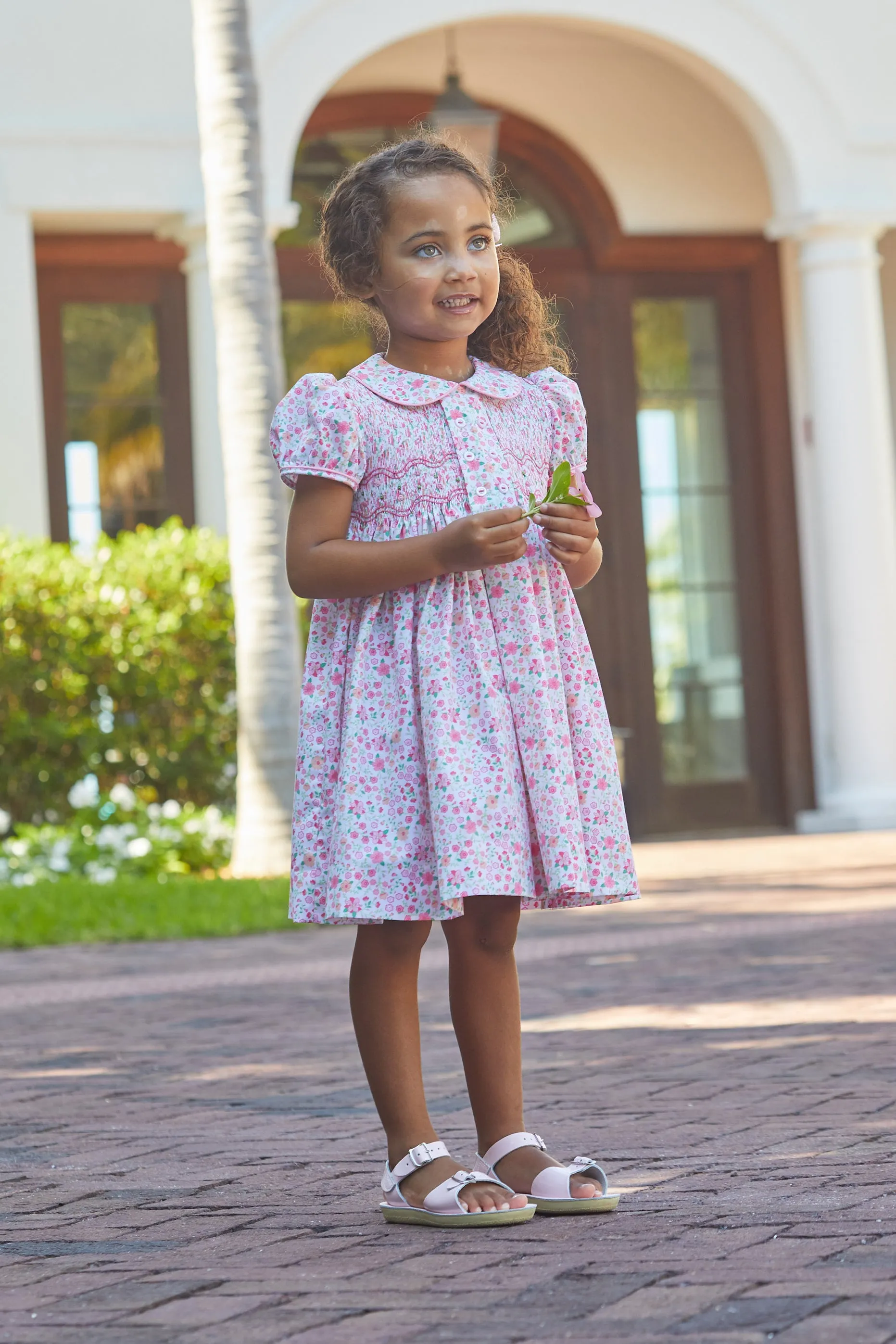 Smocked Bridget Dress - Fairway Floral