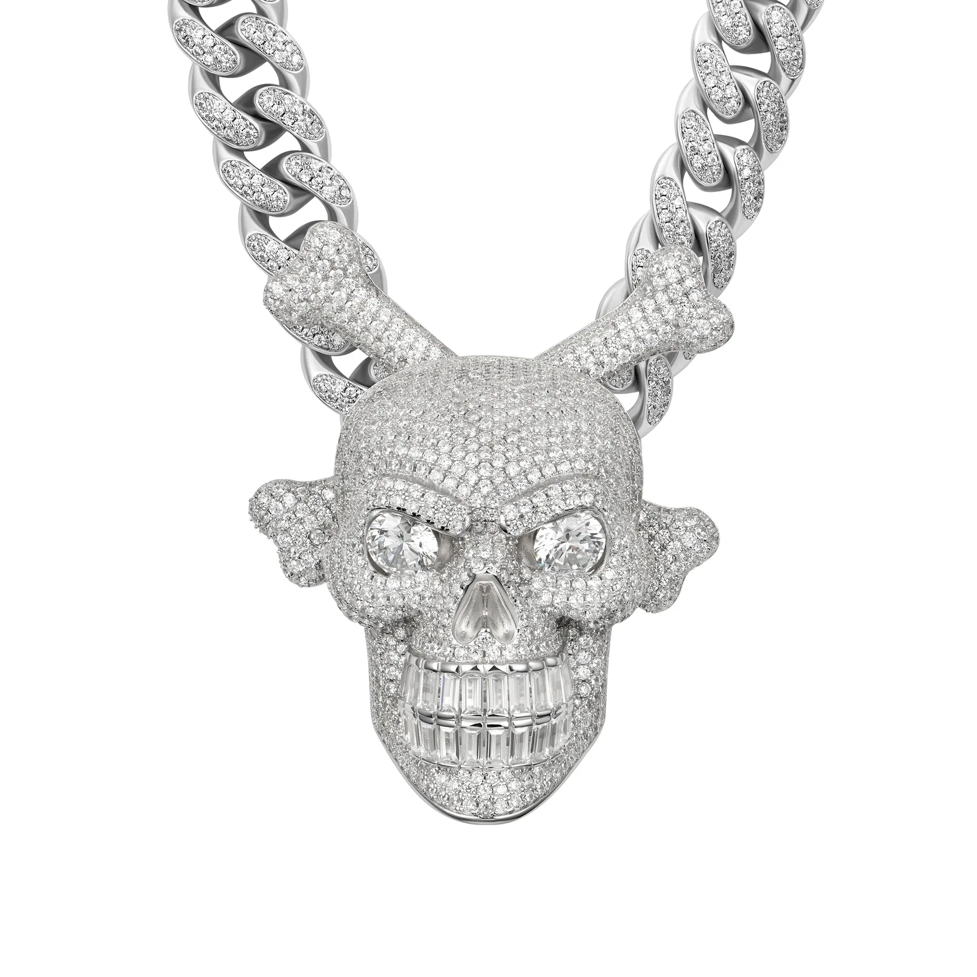 Spinning Skull and Crossbones Pendant