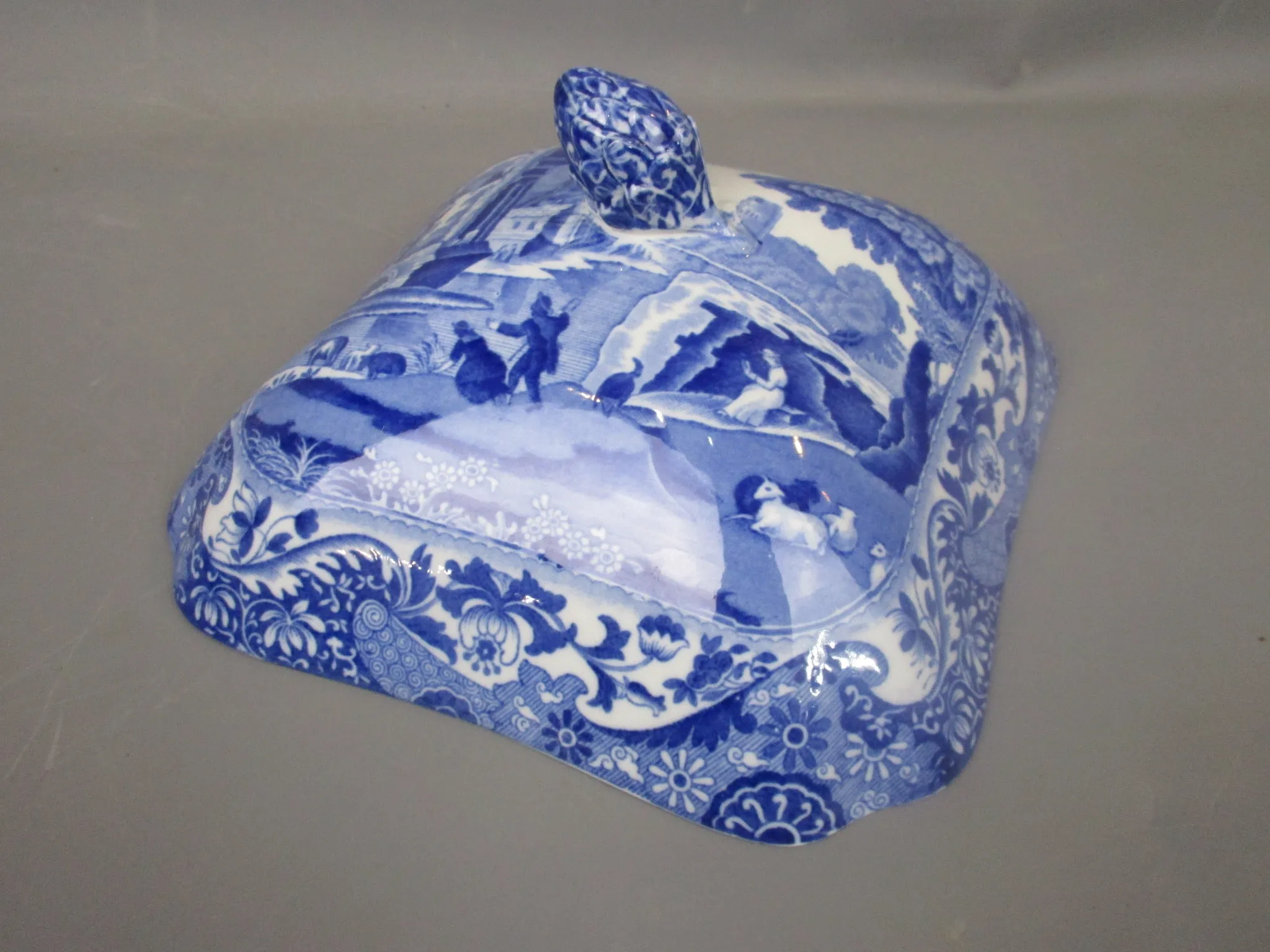 Spode Blue & White Transfer Italian Pattern Lidded Tureen Antique Victorian c1870