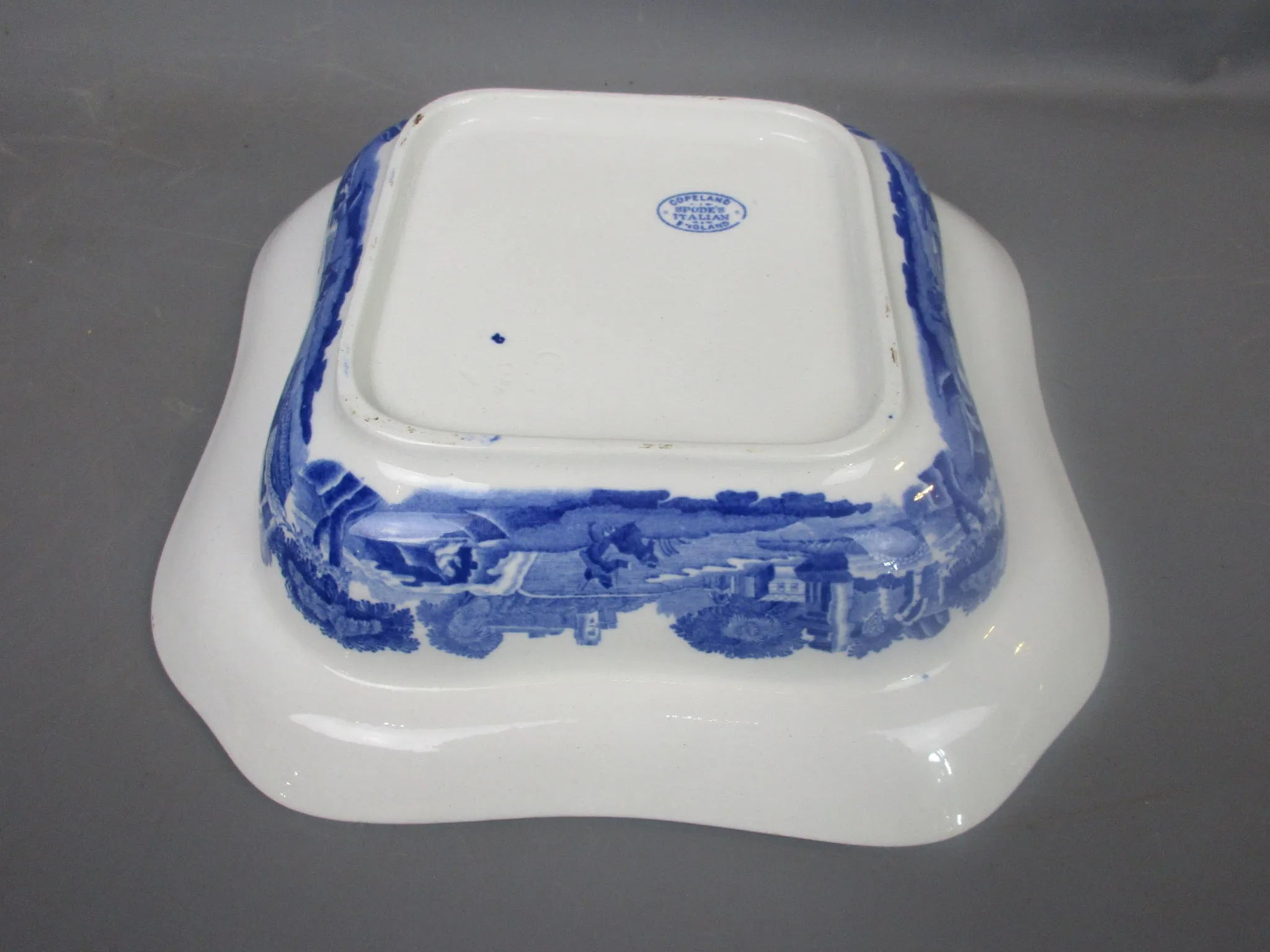 Spode Blue & White Transfer Italian Pattern Lidded Tureen Antique Victorian c1870