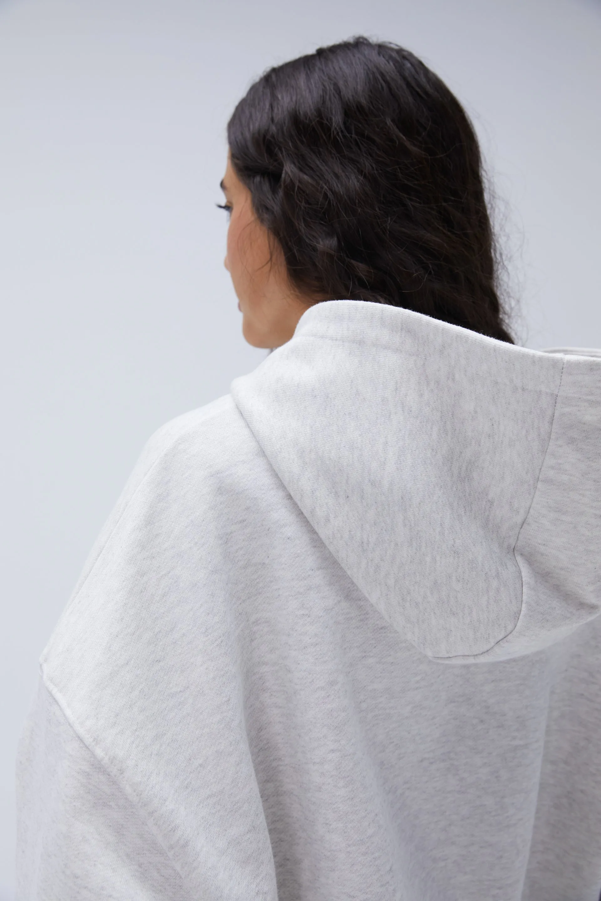 Sportswear Oversized Hoodie - Light Grey Melange