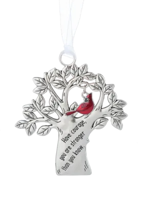 Strength & Courage Cardinal Tree Ornament - Inspirational Symbol of Resilience