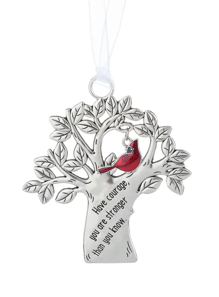 Strength & Courage Cardinal Tree Ornament - Inspirational Symbol of Resilience