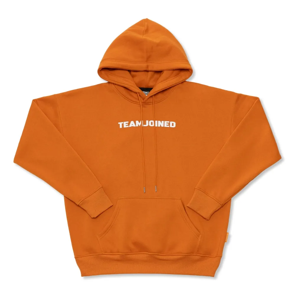 TEAMJOINED JOINED LOGO OVERSIZED HOODIE-ORANGE