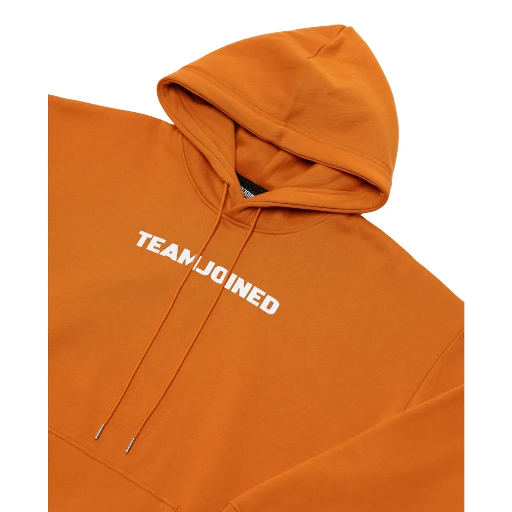 TEAMJOINED JOINED LOGO OVERSIZED HOODIE-ORANGE