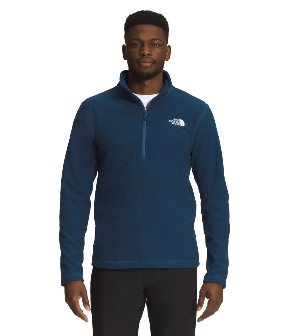 'The North Face' Men's Textured Cap Rock 1/4 Zip Fleece - Shady Blue