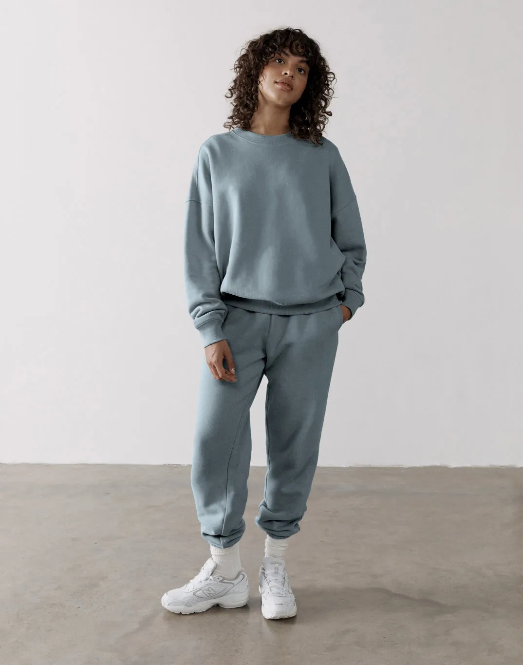 The Oversized Crew in Slate Grey