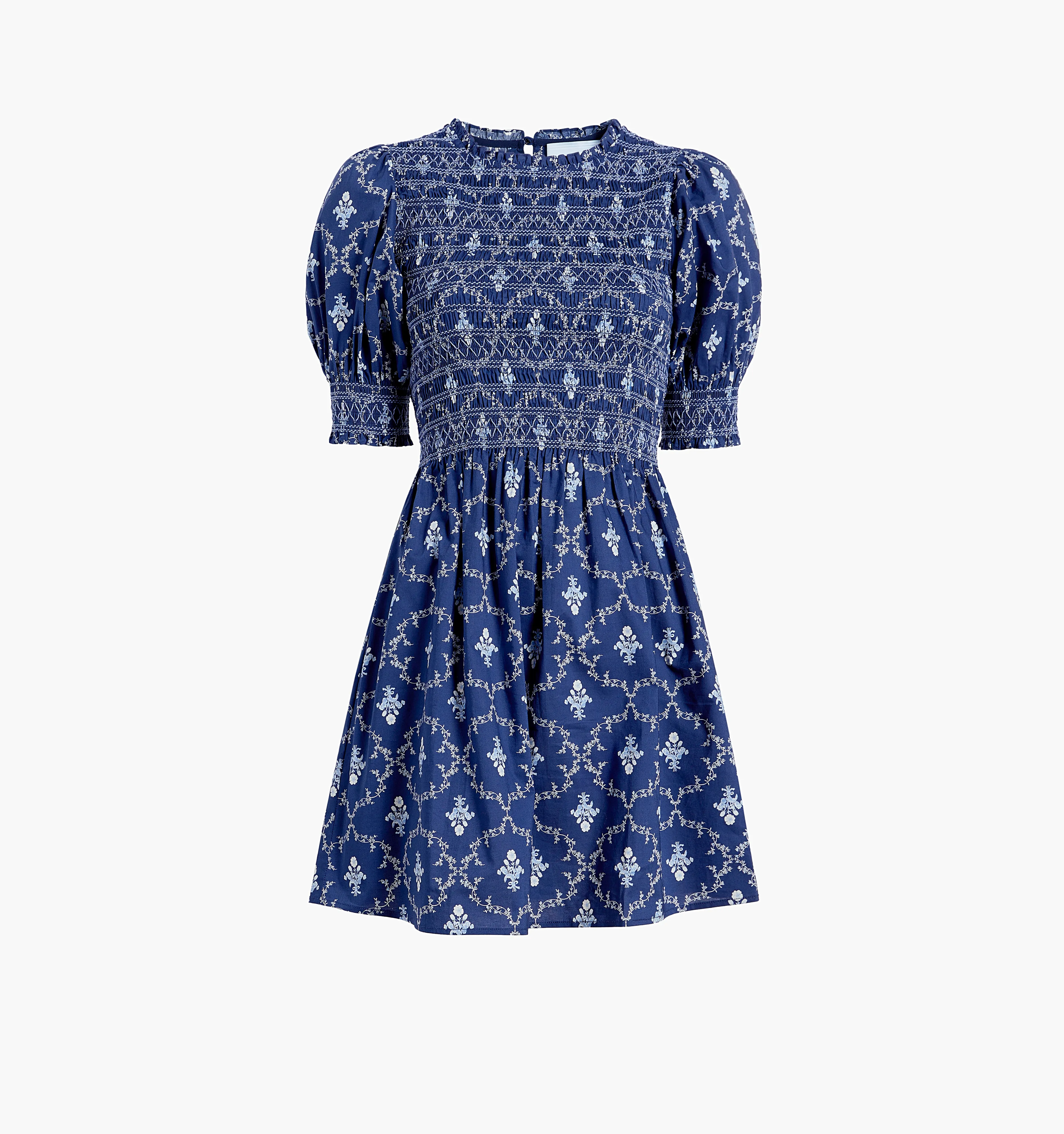 The Vivi Nap Dress - Navy Trellis