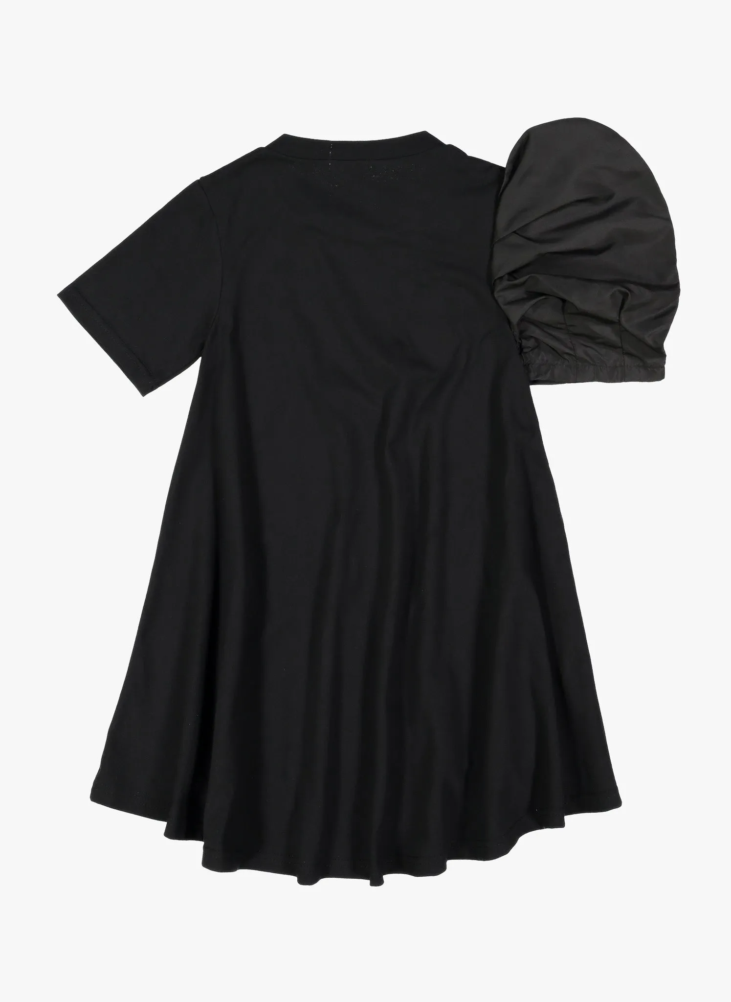 Vierra Rose Aerin One Side Woven Puff Sleeve Dress in Black