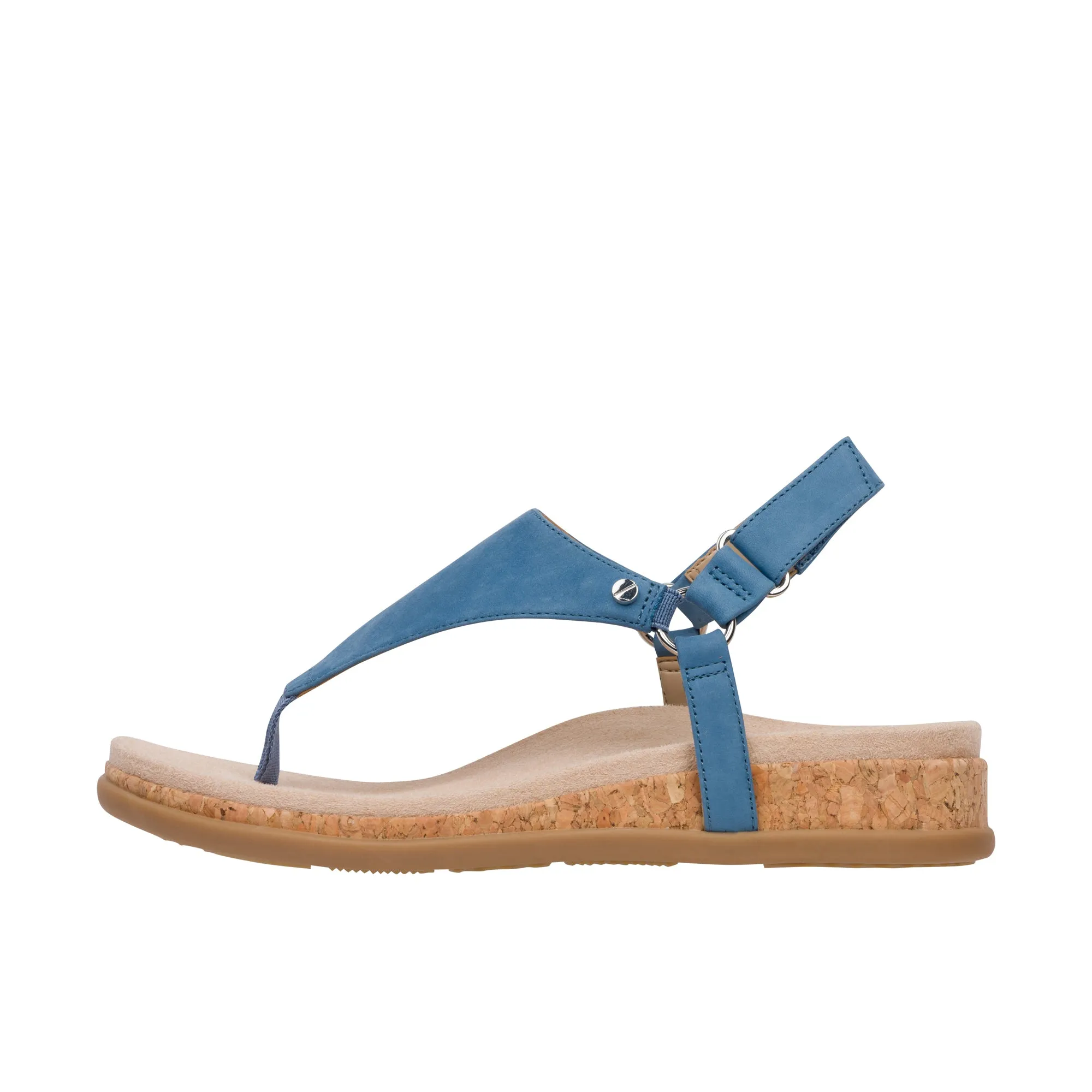 Vionic Womens Kirra II Toe Post Sling Back Sandal Captains Blue