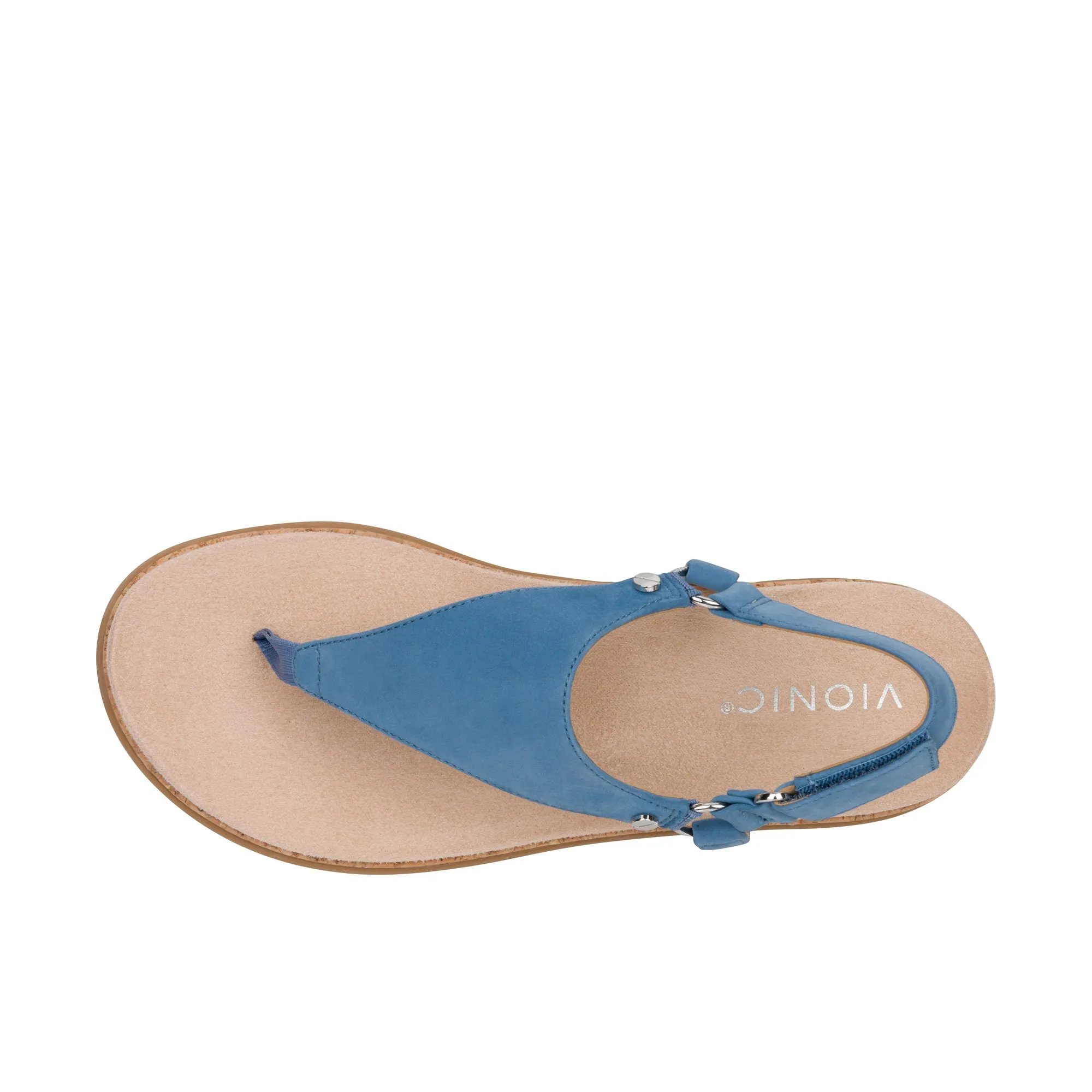 Vionic Womens Kirra II Toe Post Sling Back Sandal Captains Blue