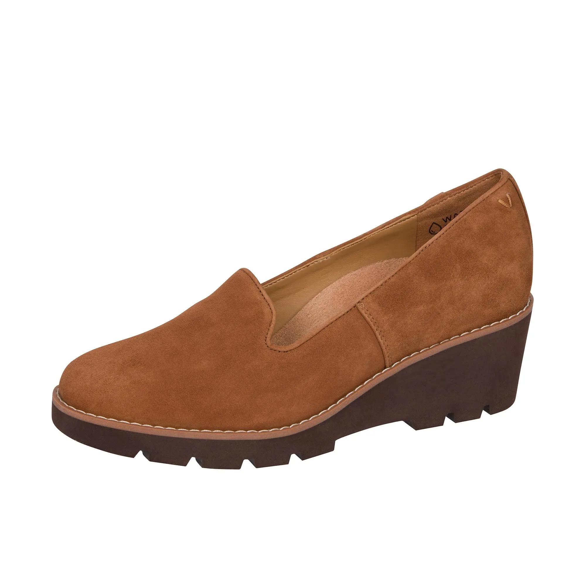 Vionic Womens Willa Wedge Toffee Suede