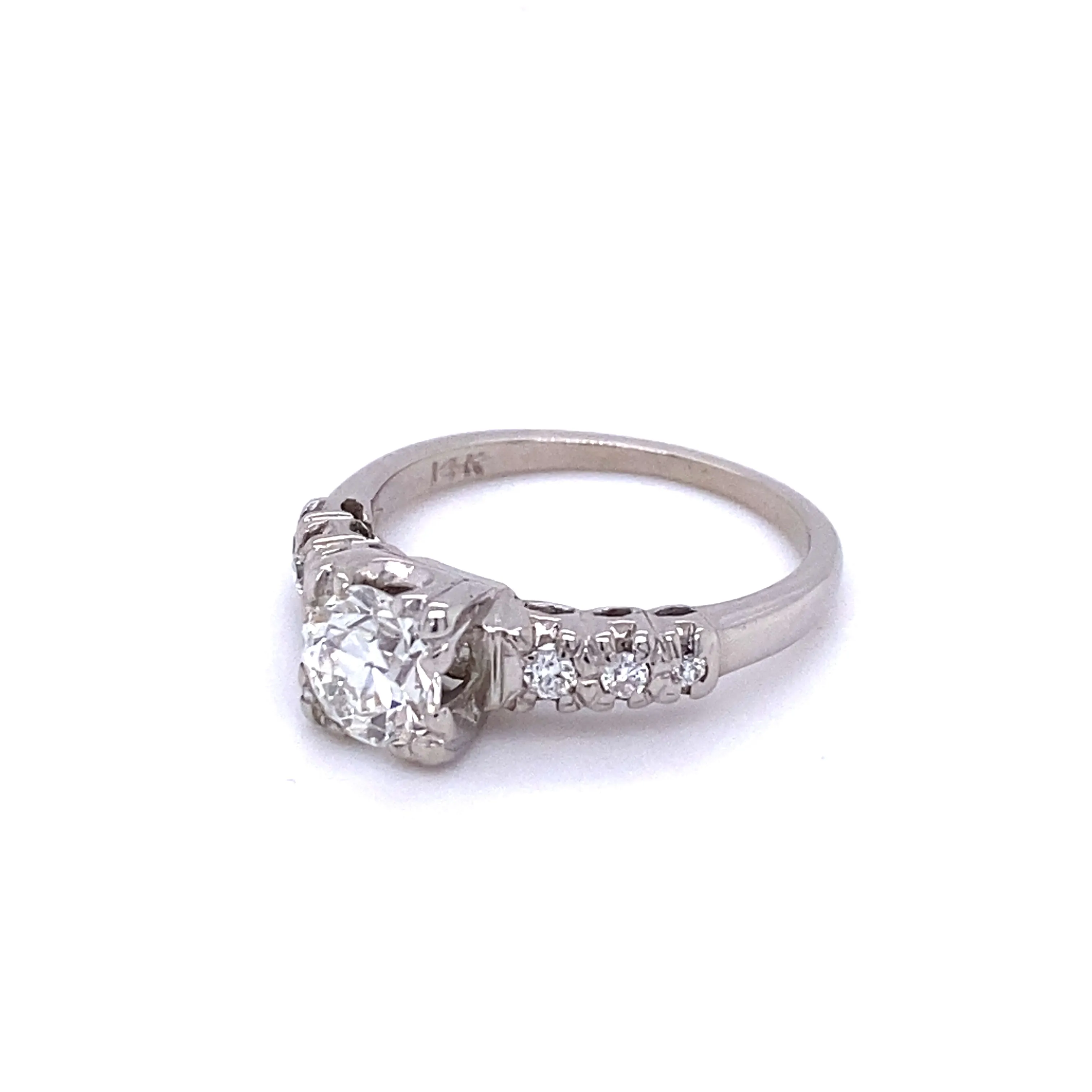 VVS2 I European Cut Diamond Ring