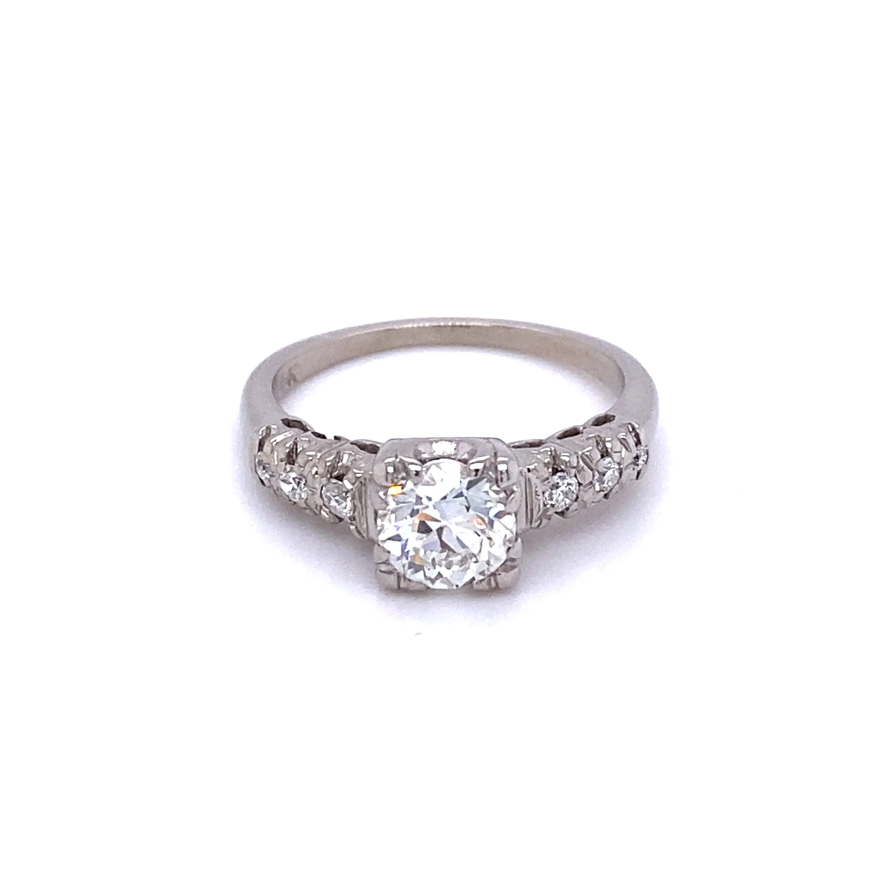 VVS2 I European Cut Diamond Ring