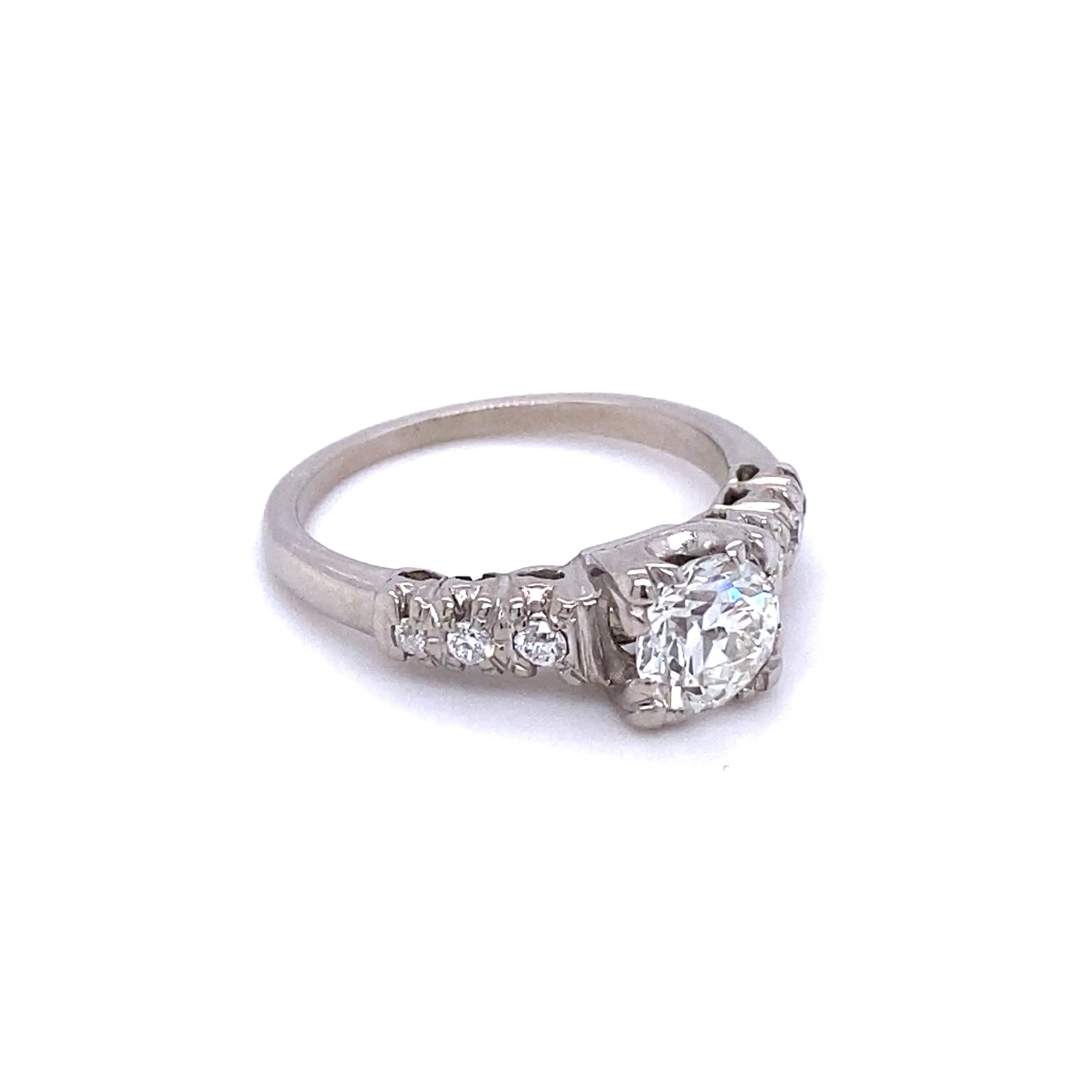 VVS2 I European Cut Diamond Ring