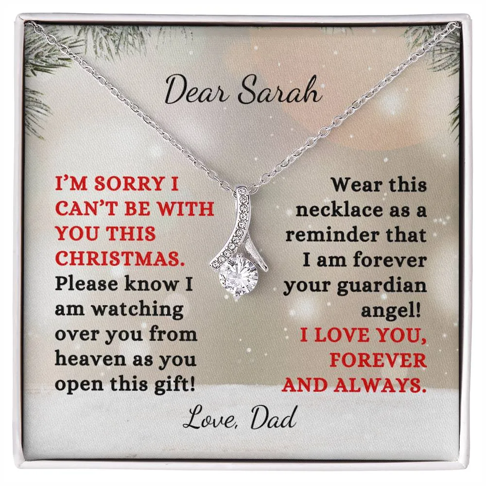 Watching Over Your From Heaven Custom Name Alluring Beauty Necklace Remembrance Keepsake