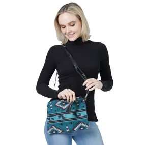 Western Patterned Crossbody Clutch Bag