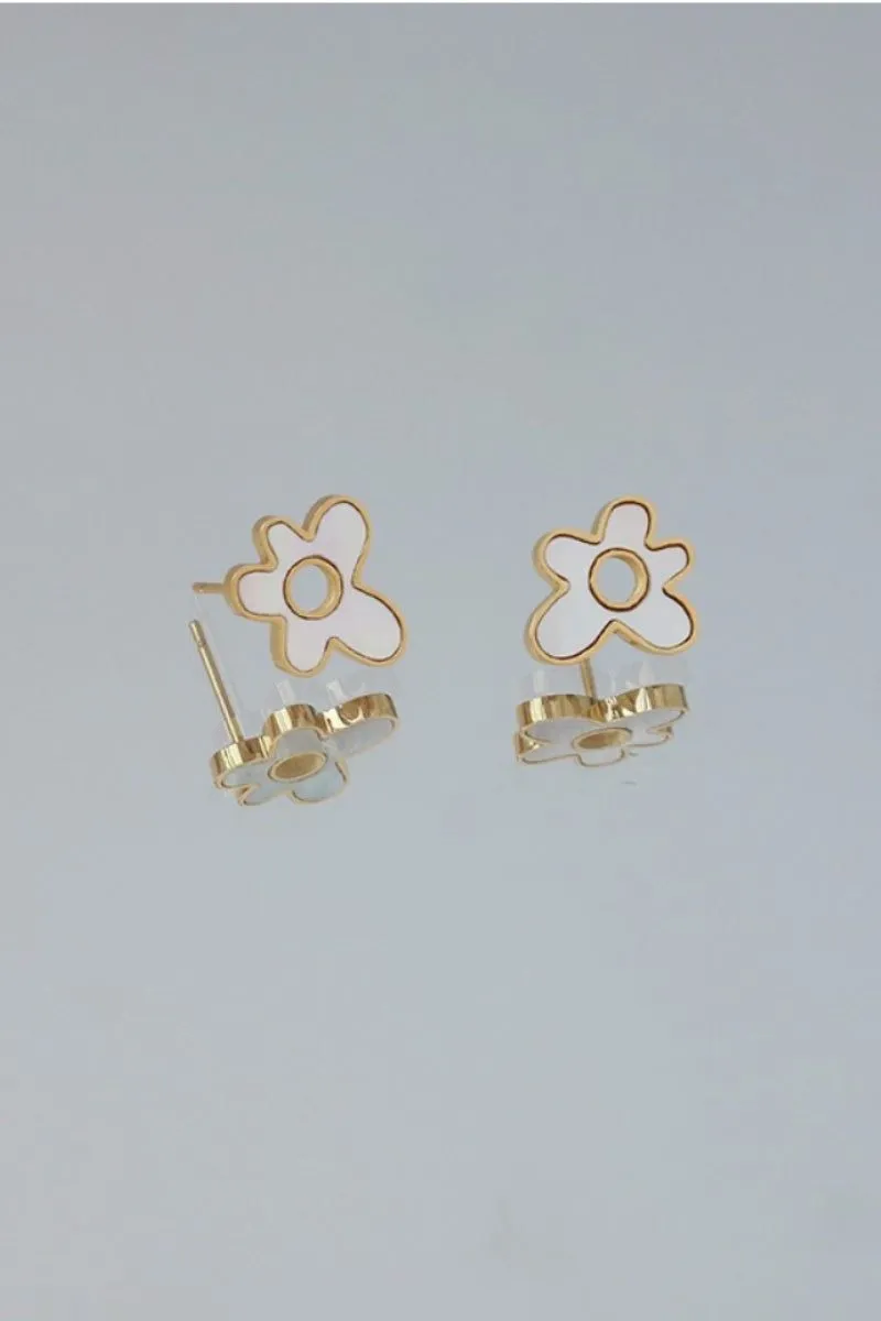 White Flower Earring