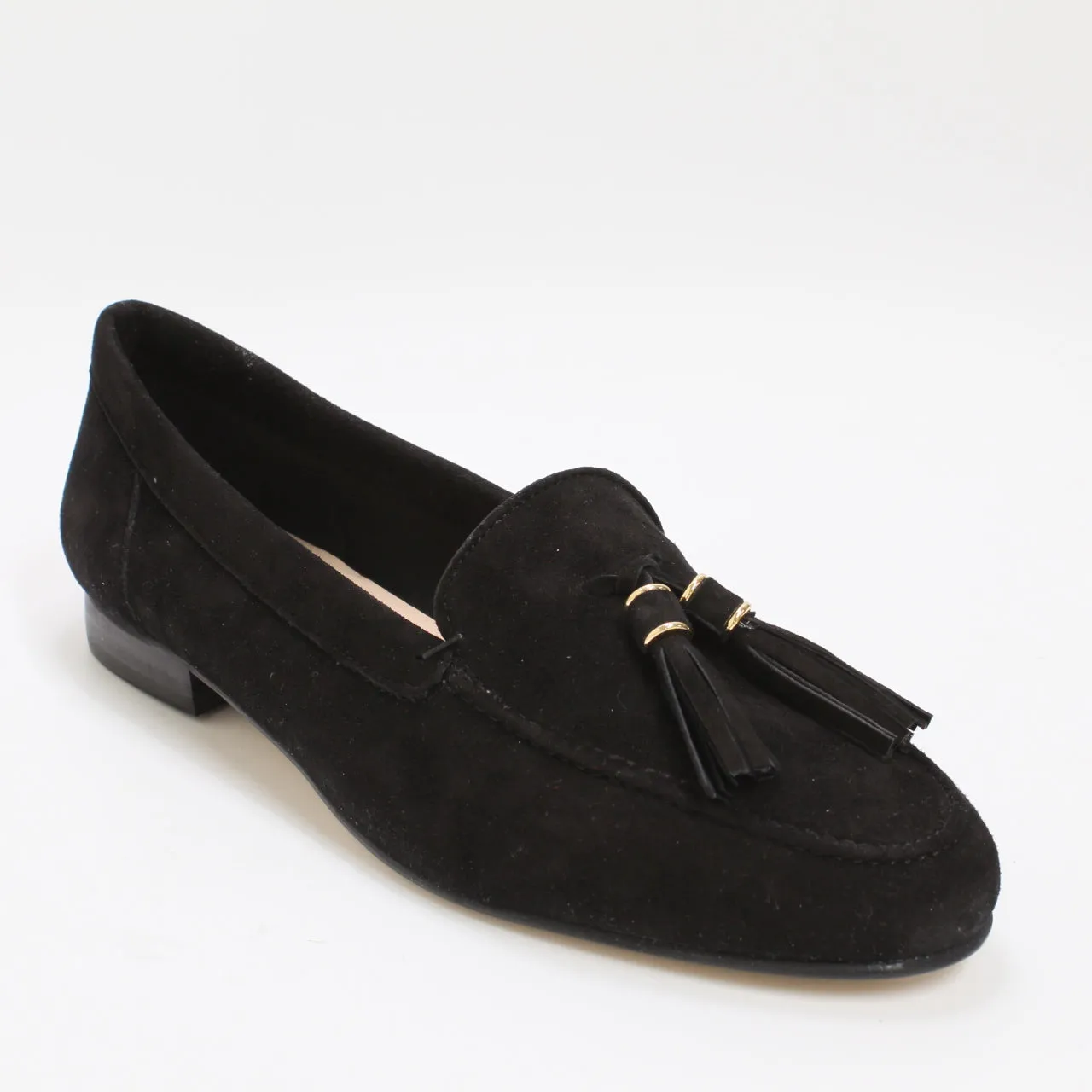 Womens Office Fellow Loafers Black Suede